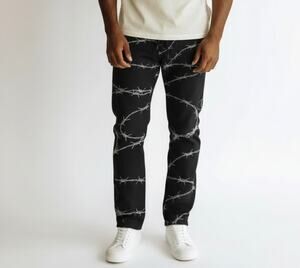 EMBASSY Men's Barbed Wire Sweatpants Size 2XL In Black
